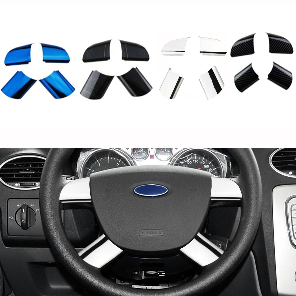 Car Accessories Exterior - 4szt Naklejka na kierownicę ze stali