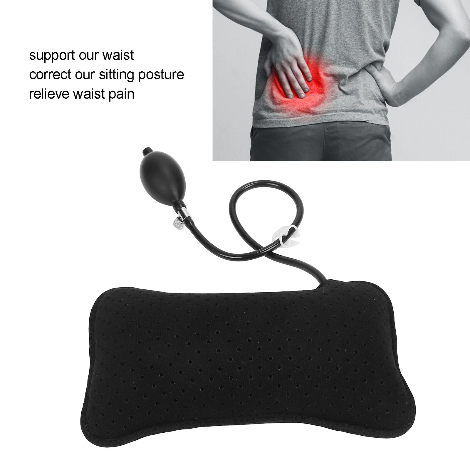 Car Accessories Limassol - Samochodowa nadmuchiwana poduszka lędźwiowa Przenośna postawa