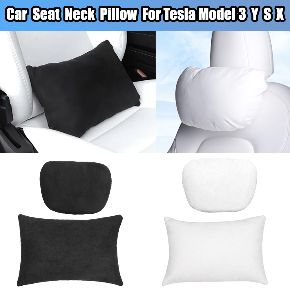 Car Accessories Nearby - Poduszka zagłówek fotela samochodowego Tesla Model