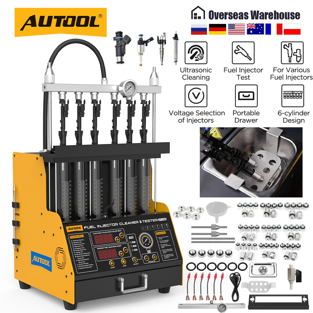 Fuel Injector Cleaner - AUTOOL CT400 GDI EFI FEI Urządzenie