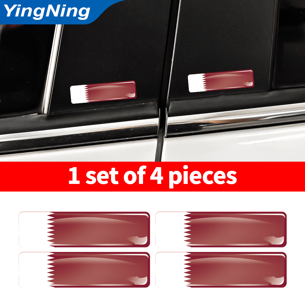 4 szt. Naklejki z flagą Kataru – Car Accessories Qatar recenzja i cena